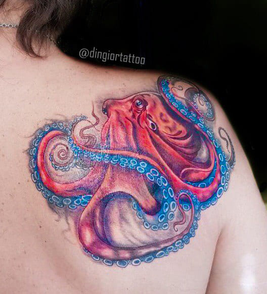 Realism or Realistic Tattoos Octopus