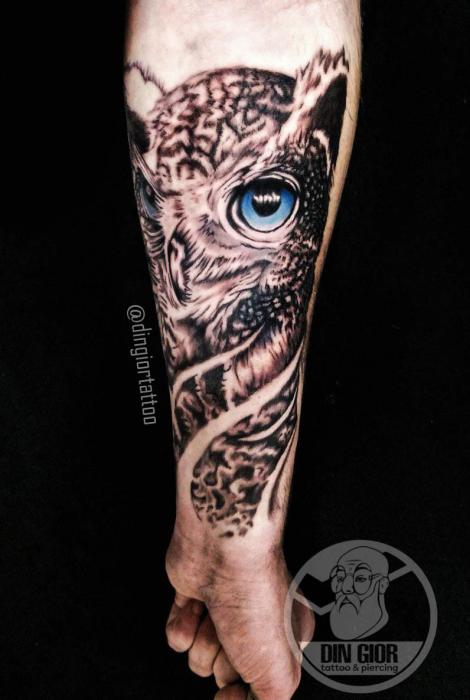 Realism or Realistic Tattoos Owl