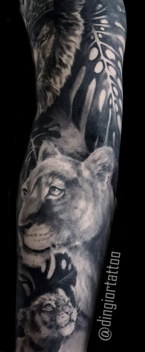 Realism or Realistic Tattoos Lion
