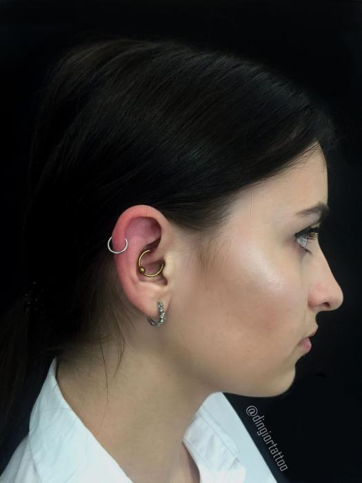 piercing Ruck Helix and lobe