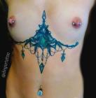 nipple and navel button piercing